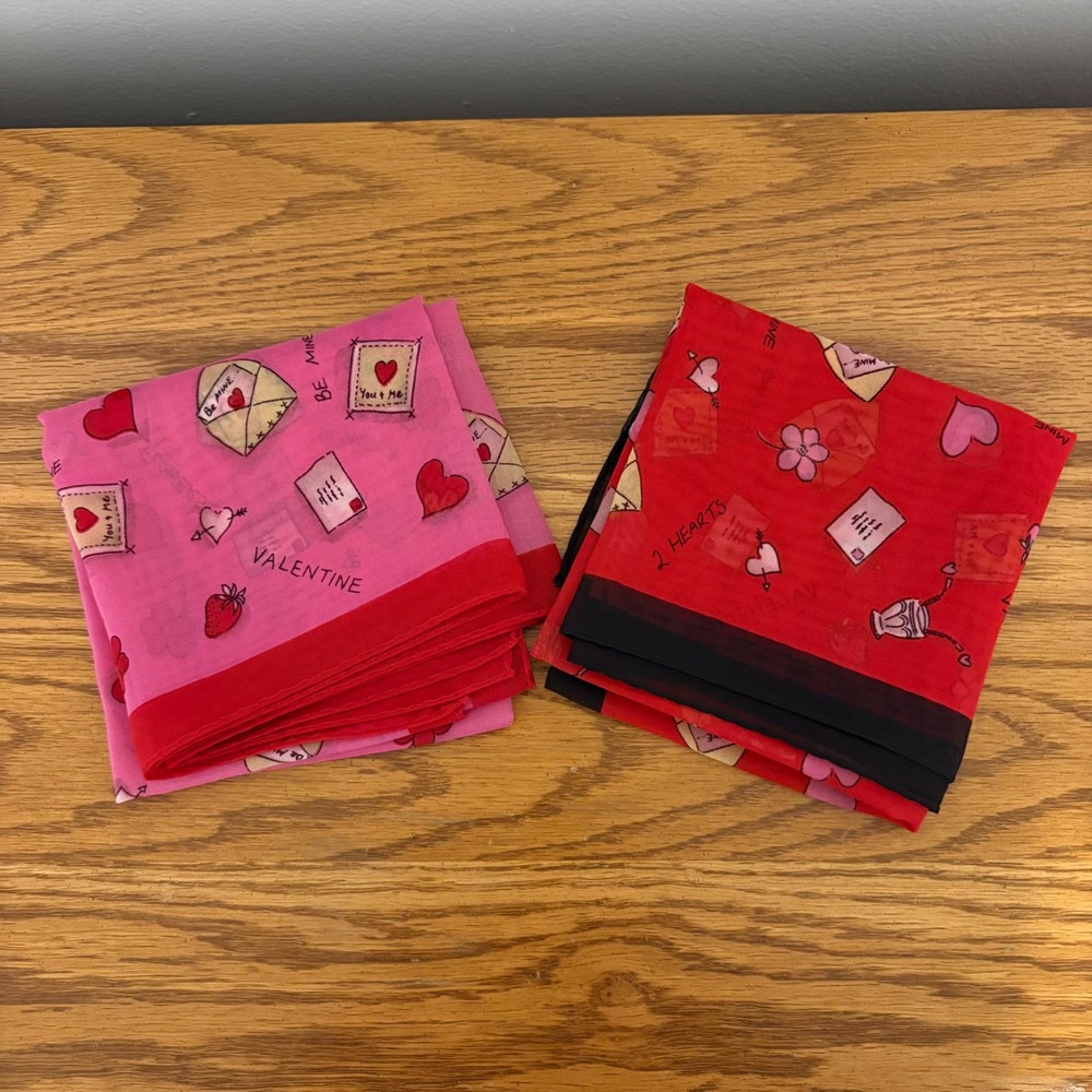 Liz Claiborne Womens Valentine  Square Scarf Set of 2